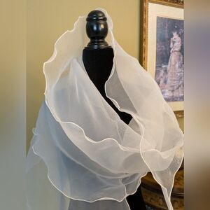 Vintage Sheer White Wrap